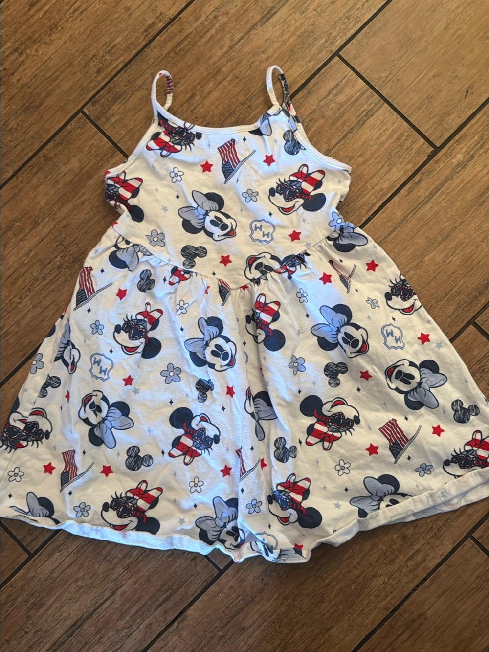 Disney White, Red & Blue Minnie Mouse Sundress